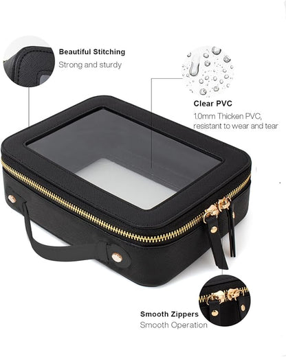 Travel Clear Makeup Bag Set, TSA Approved Cosmetic Bag Case - Image 4