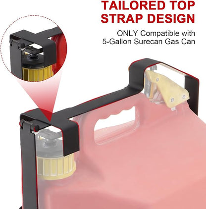 5 Gallon Gas Can Holder, Metal Steel Fuel Container Mount Bracket Compatible - Image 5