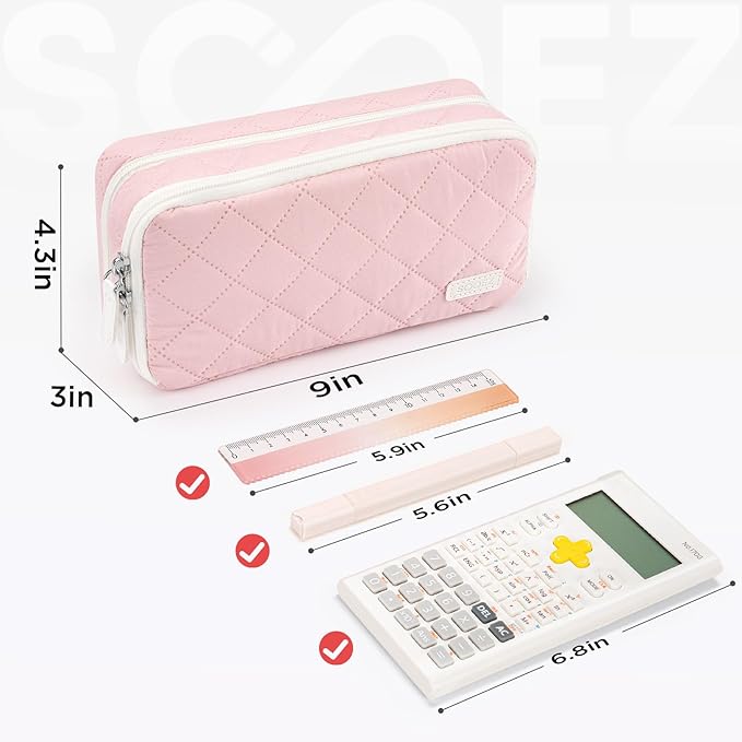 Sooez Large Pencil Case Pouch, Extra Big Pencil Bag - Image 5