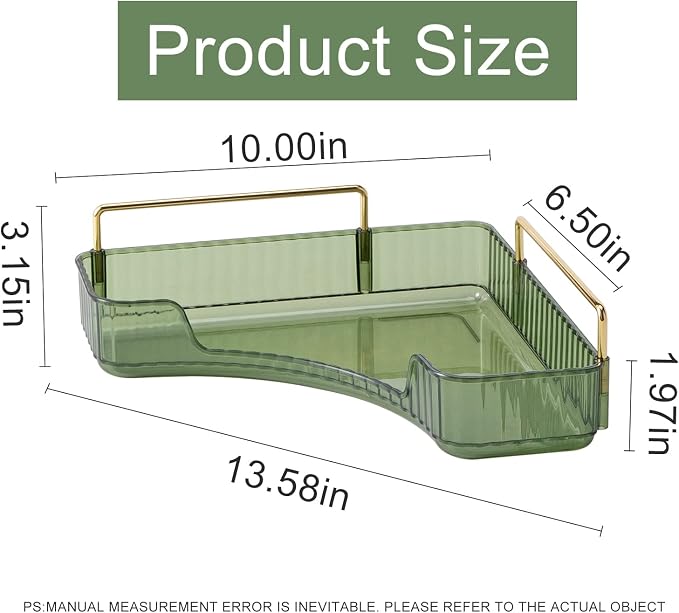 Corner Bathroom Countertop Organizer, Vanity Organizer Trays - Image 2