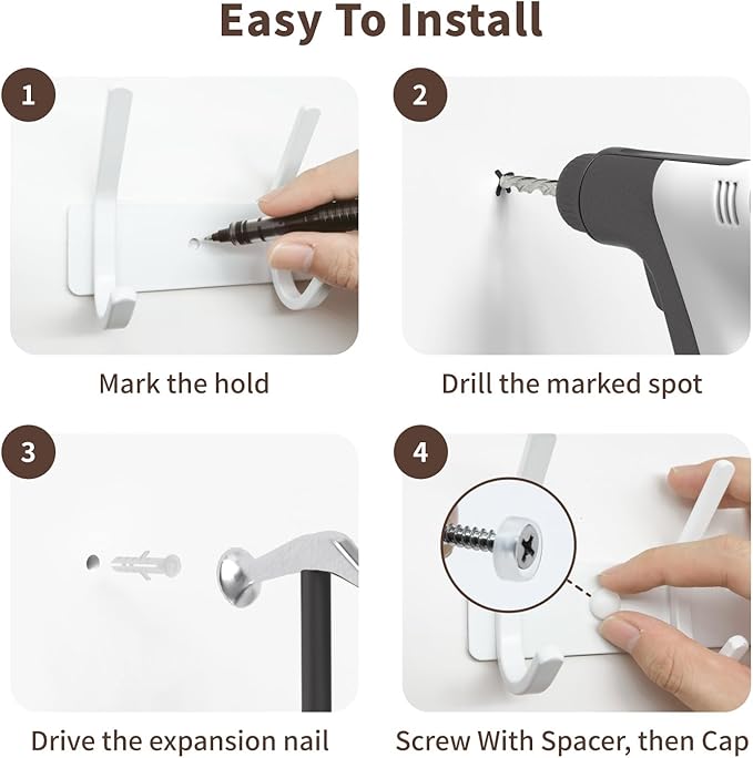 Coat Rack Wall Mount Hooks - Image 7