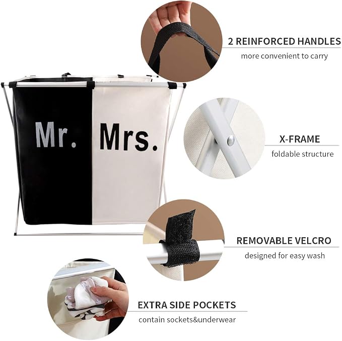 Nicesail Laundry Hamper 2 Section - Image 2