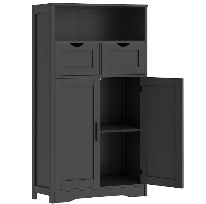 Iwell Storage Cabinet with Doors & Shelves, Kitchen Pantry Cabinet, Bathroom by IWELL