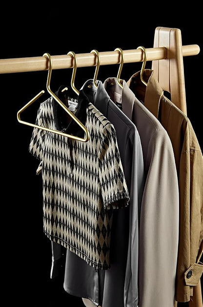 Premium Matte Gold Aluminum Coat Hangers 100 Piece Set, 16.5” Extra Smooth & - Image 4