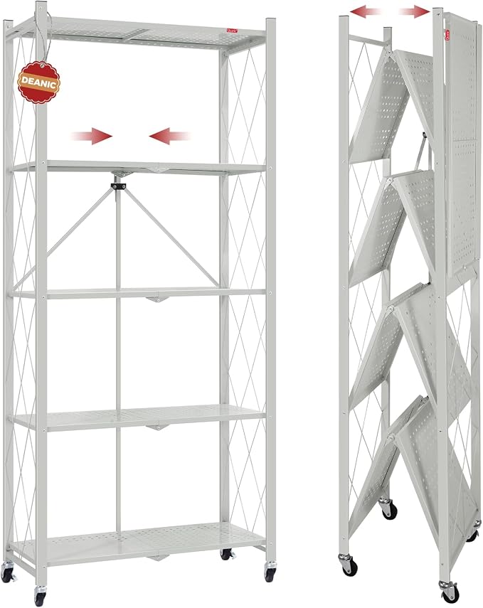 DEANIC 5 Tier Foldable Storage Shelves by ShowNow