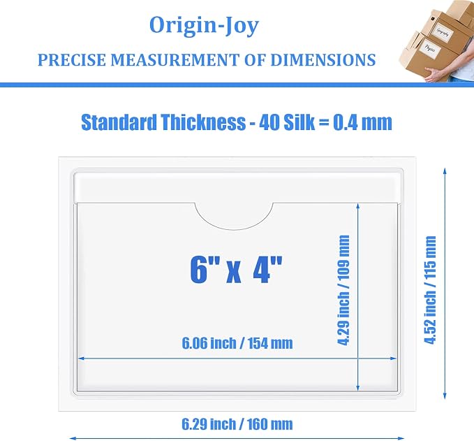 Origin-Joy 25 PCS Self-Adhesive Index Label Pockets - Image 2