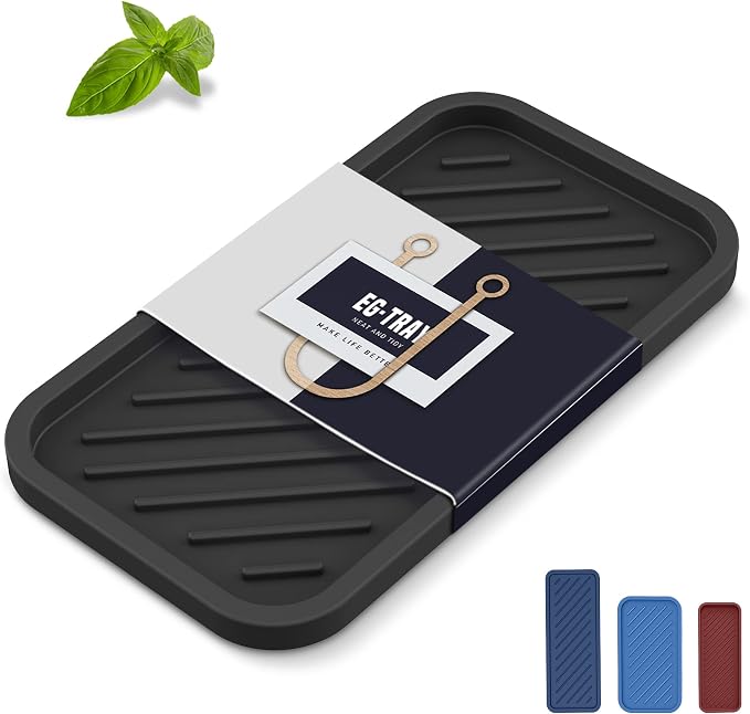 EG-SIPRO Silicone Sponge Holder, Large 10" Kitchen Sink Organizer Tray Kitchen by EG-SIPRO