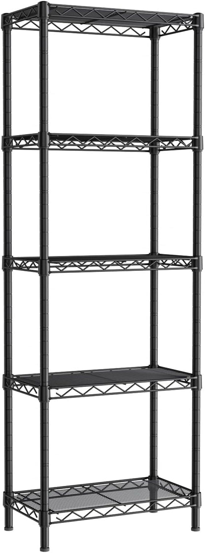 Small 5 tire Shelves Storage Wire Shelving Unit Metal Shelf Adjustable by Golpart