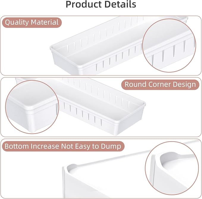 6 PCS Desk Drawer Organizer, Bathroom Drawer Organizer Trays - Image 7