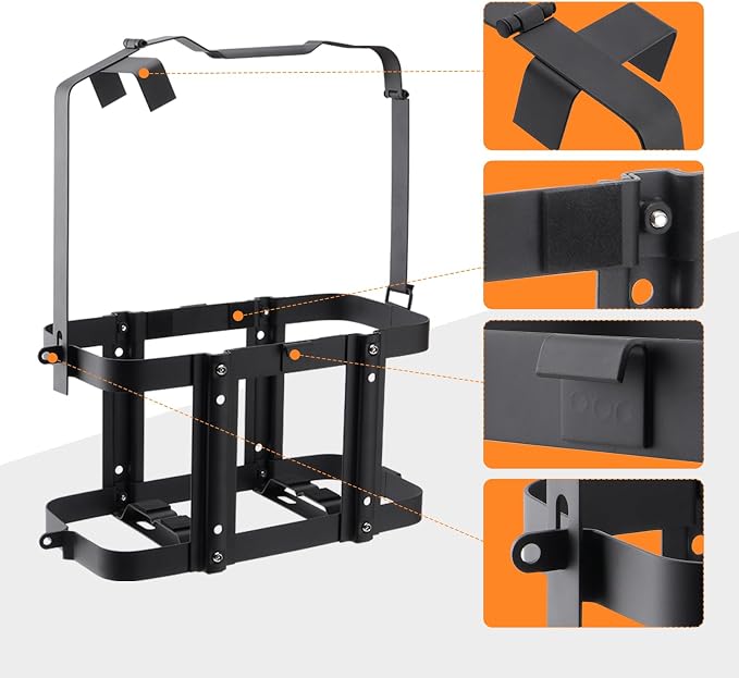 Anti-theft Jerry Can Mount Holder: Lockable Jerry Gas Can Holder Rack, 5 Gallon - Image 3