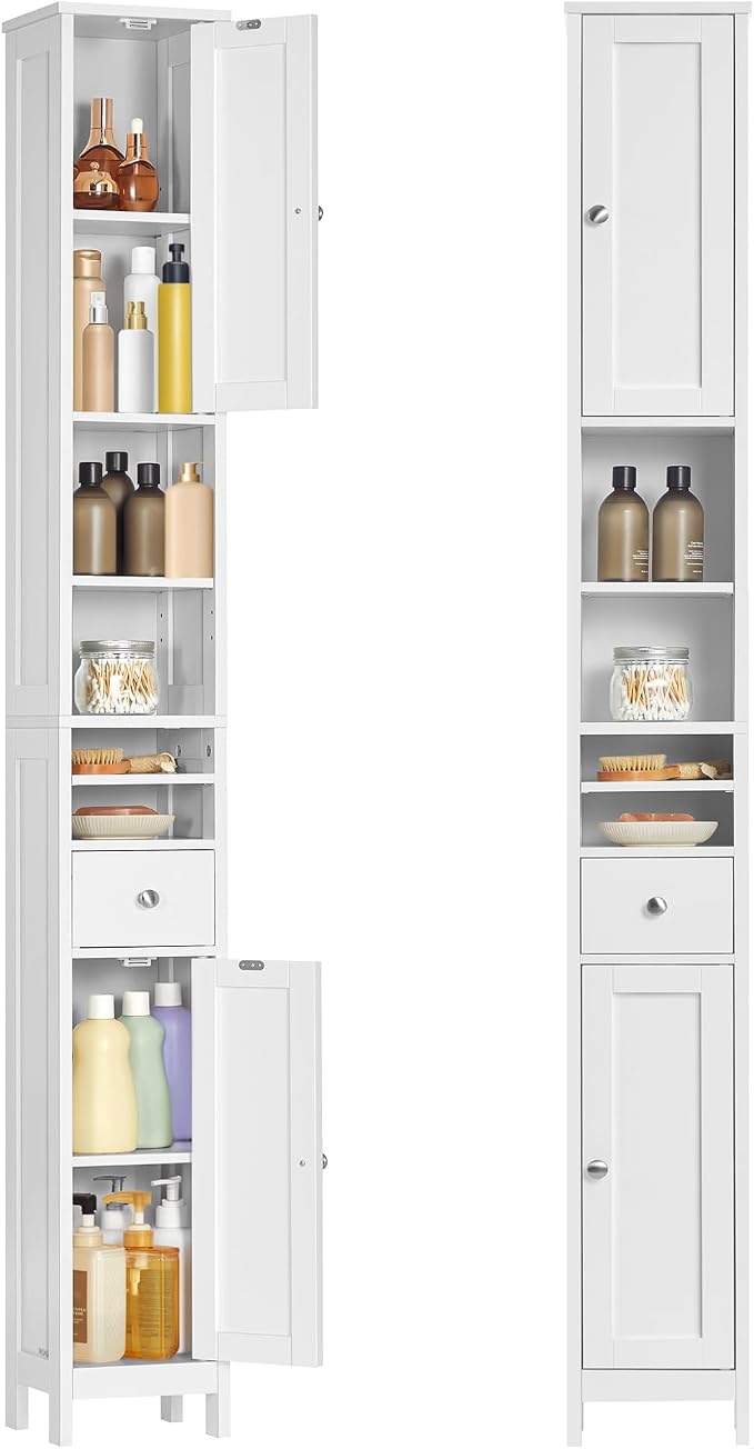 VASAGLE Tall Storage Cabinet, Slim Freestanding Floor Cabinet by Unknown