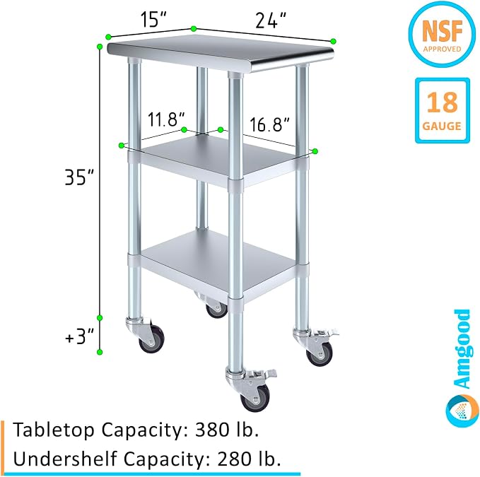 AmGood Stainless Steel Work Table - Image 3