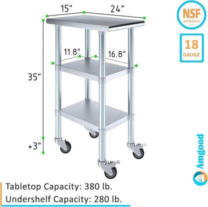 AmGood Stainless Steel Work Table - Image 3