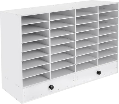 Literature Organizer 32 Slots Office Mailbox Cubbies PVC Desk Mail Sorter - Image 6