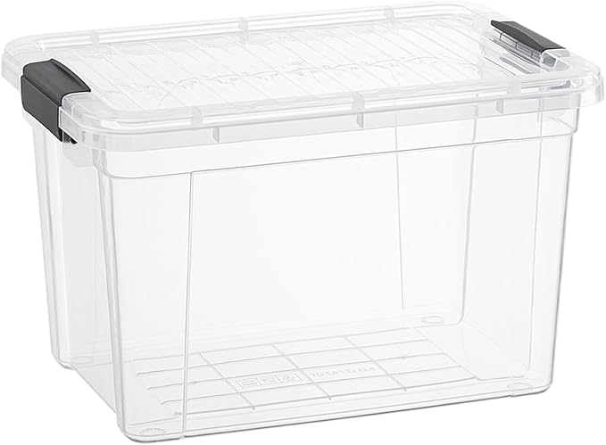 Superio Clear Storage Box with Lid, 4.7 Quart Plastic Container Bins by Superio