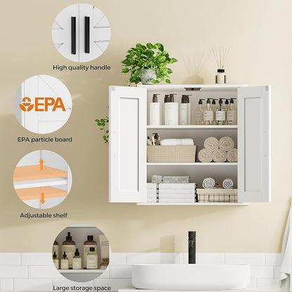 Homleke Bathroom Wall Cabinet, Medicine Cabinet - Image 4
