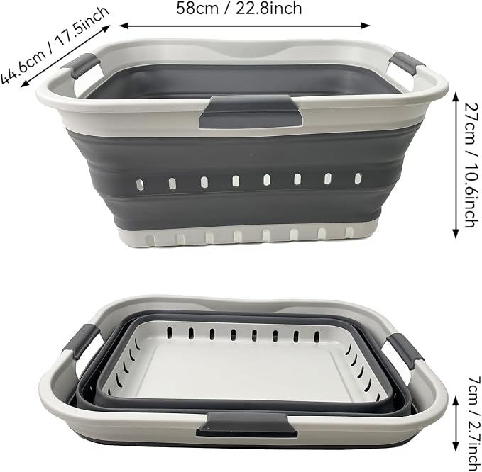 SAMMART 42L Collapsible Plastic Laundry Basket - Image 5