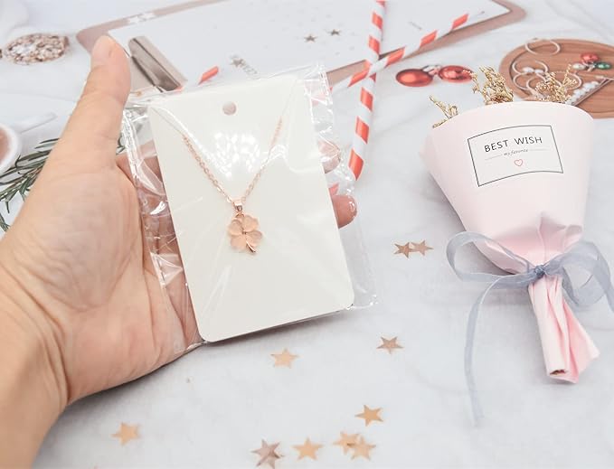 White Earring Display Cards Set | 100 Pcs Earring Card Holder 100 Pcs Self - Image 4