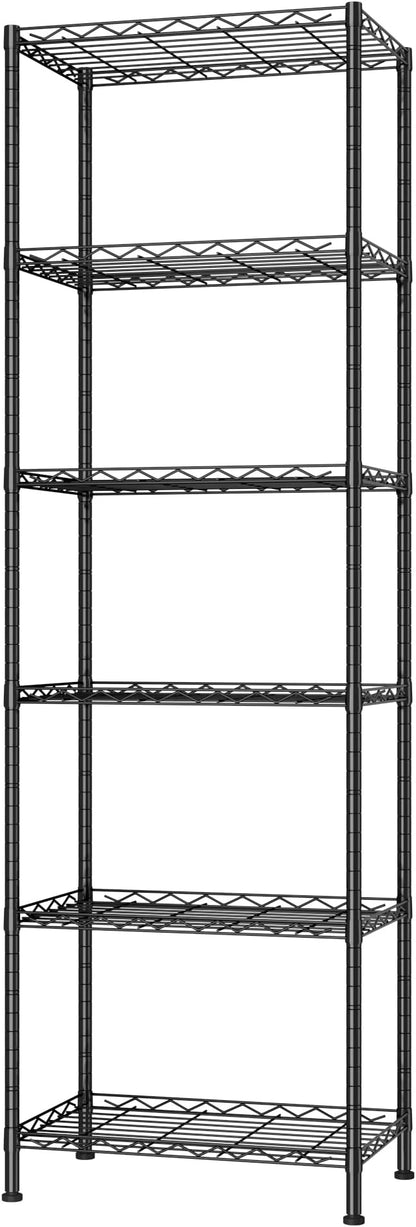 HOMEFORT 6-Shelving Unit, Adjustable Wire Shelving, Metal Wire Shelf Rack by HOMEFORT
