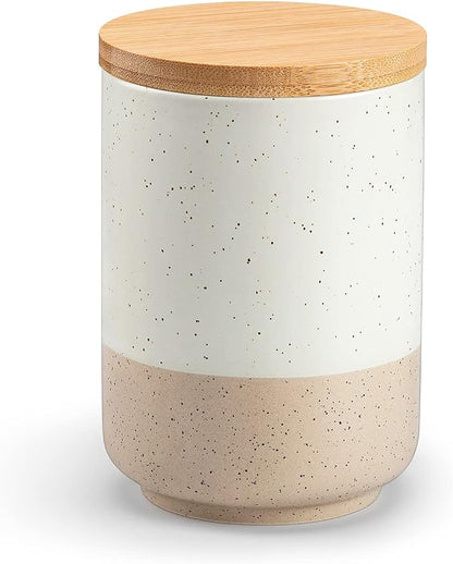 vancasso Sabine Small Ceramic Canister - 18 oz Kitchen Storage by vancasso