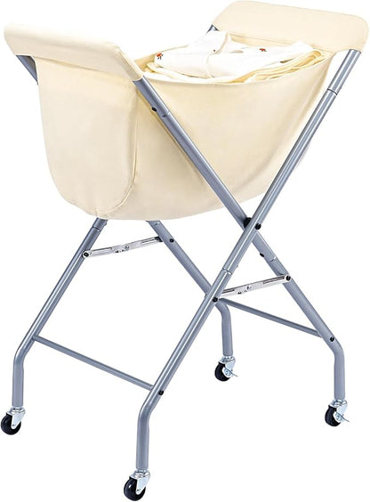 ELYKEN Laundry Cart with Wheels, 32”H Easy Rolling Laundry Hamper with by ELYKEN