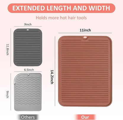 Quccefods Heat Resistant Mat Large Silicone Hot Hair Tools Mat - Image 5