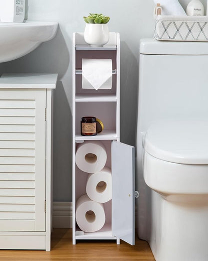 AOJEZOR Toilet Paper Holder Small: Bathroom Storage Cabinet - Image 4