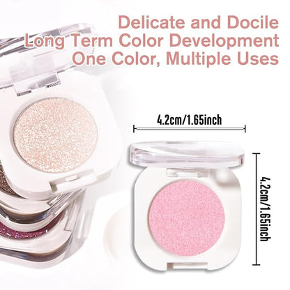 Pink Single Shimmer Eyeshadow Makeup, Neutral Powde Eye Shadow - Image 5