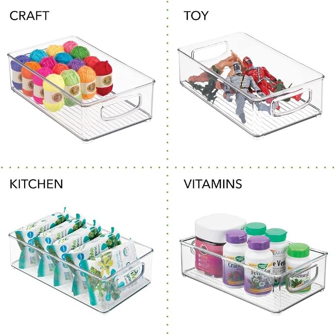 mDesign Small Plastic Baby Nursery and Food Organizer -Storage Holder Bin - Image 7