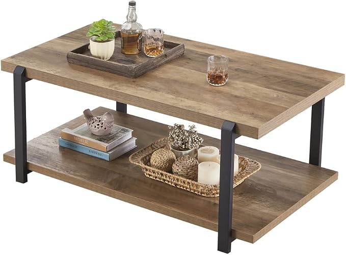 FOLUBAN Industrial Coffee Table - Image 10