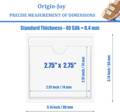 Origin-Joy 25 PCS Self-Adhesive Index Label Pockets - Image 2