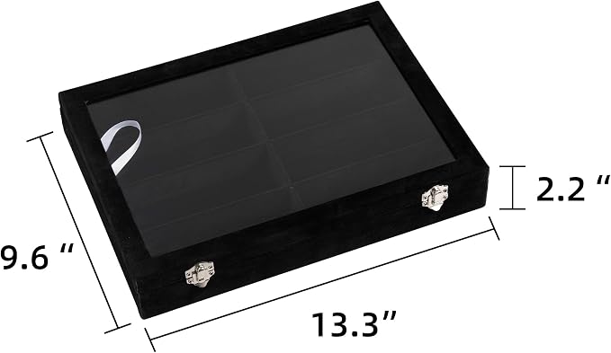 Frebeauty Sunglass Organizer, Velvet Glasses Organizer, 8-Slot Sunglasses Tray - Image 3