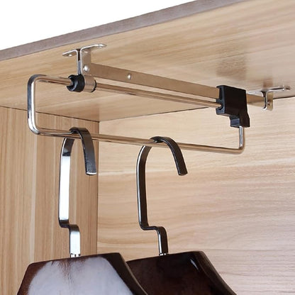 ABOOFAN 3 Pcs Retractable Closet Rod Sliding Clothes Hanger - Image 2