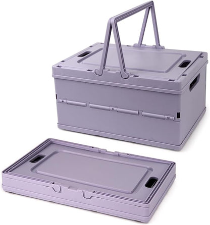 Collapsible Storage Crate, Foldable Plastic Basket by Vivikivi