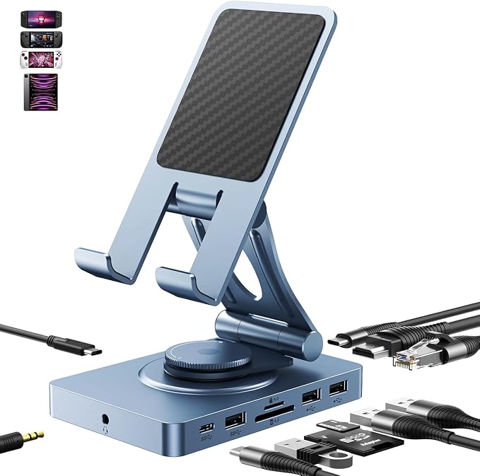 360° Rotating USB C Docking Station by NewQ