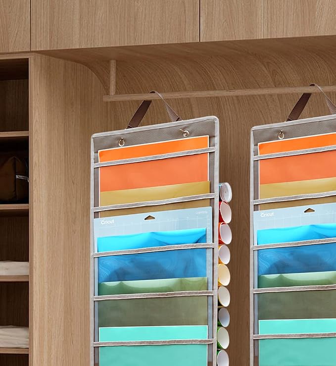 Hanging Vinyl Organizer, Double-Sided, 12x12 Paper Storage - Image 6