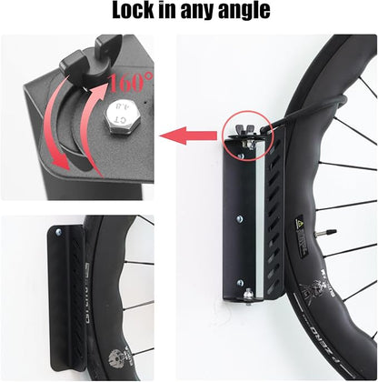 PHUNAYA Bike Wall Mount Vertical, Swivel Bike Hangers - Image 5