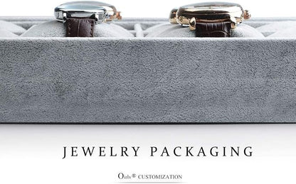 Oirlv Premium Velvet 12 Grid Jewelry Organizer Tray - Image 4