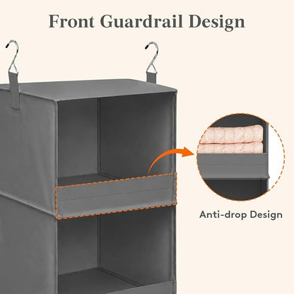 Lifewit 3 Tier Hanging Closet Organizer and Storage, Foldable Hanging Closet - Image 5