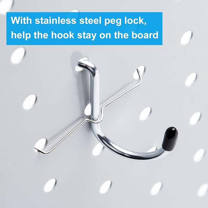 Pegboard Hooks, with Bins, Peg Locks, - Image 6