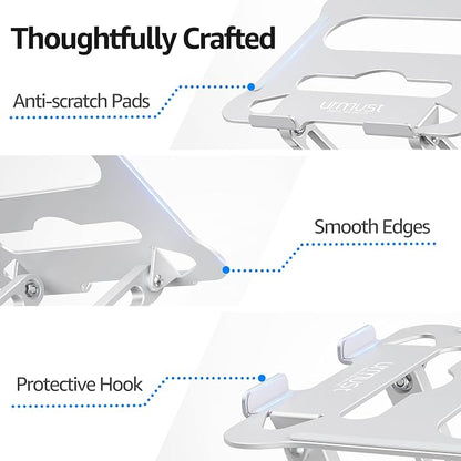 Urmust Laptop Notebook Stand Holder Adjustable Ultrabook Stand Riser Portable - Image 8