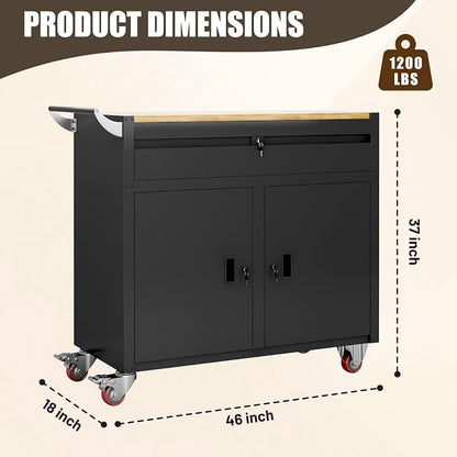46-inch Rolling Tool Cabinet, Tool Chest Workbench - Image 2