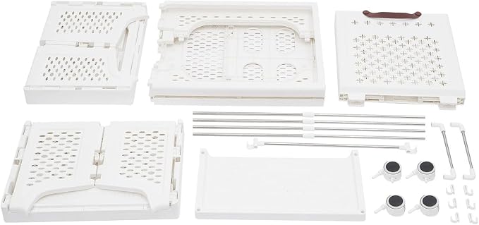 Laundry Hamper Cart, 4 Tiers Laundry Hamper Trolley, Laundry Basket, Rolling - Image 5