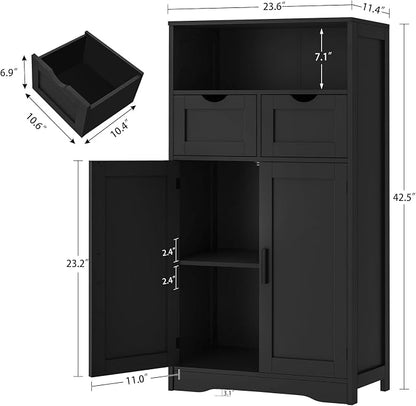 Iwell Storage Cabinet with Doors & Shelves, Kitchen Pantry Cabinet, Bathroom - Image 3
