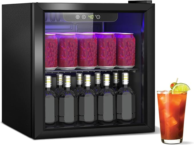 1.3 Cu.Ft Mini Fridge for 60 Cans, Beverage Refrigerator by Stopsad