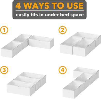 SpaceAid 3 Pack 10" High Under Bed Storage Containers, Large Underbed Storage - Image 6
