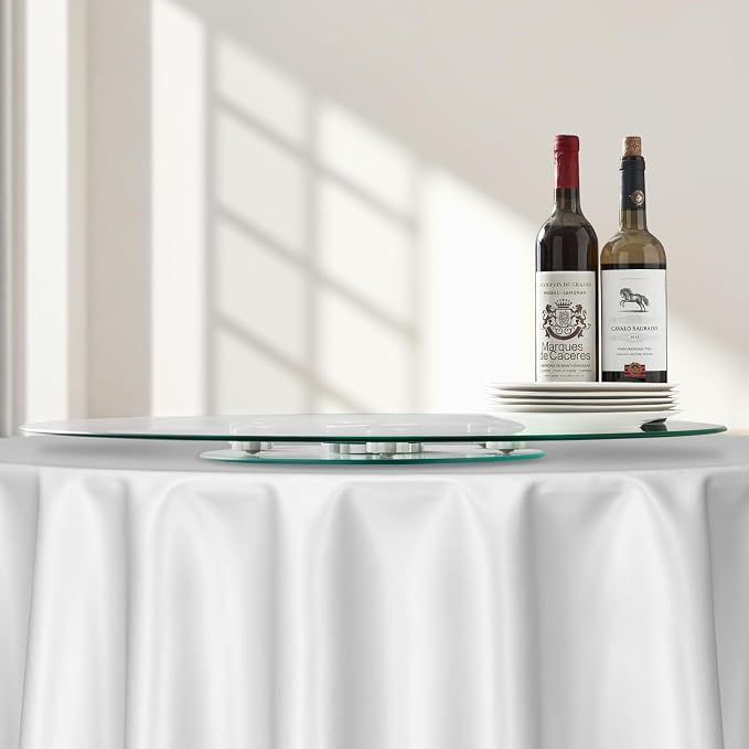 VEVOR 30 in Glass Lazy Susan Turntable, Tempered Glass Dining Table Centerpiece - Image 8