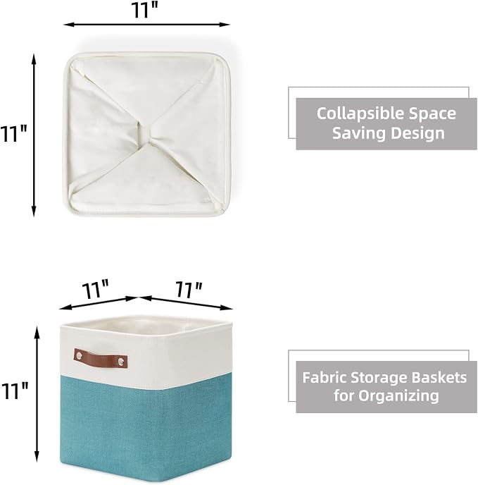 HNZIGE Fabric Storage Cube Bins Baskets - Image 2