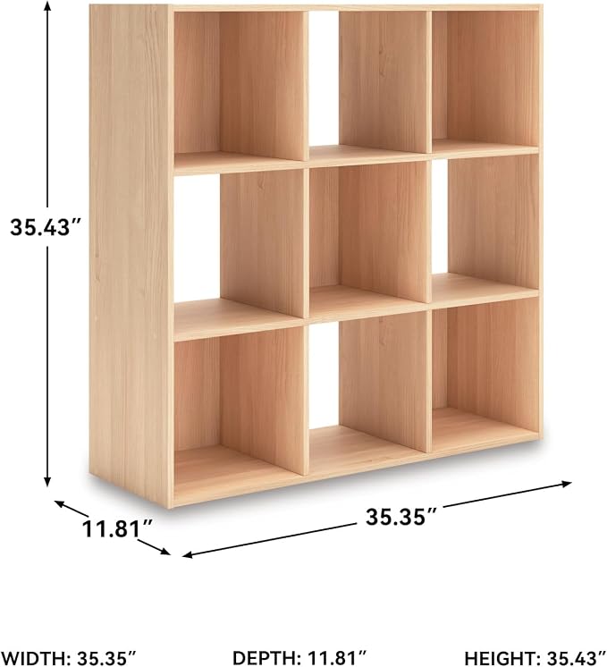 Signature Design by Ashley Piperton Contemporary 3-Tier Floor Standing 9 Cube - Image 3