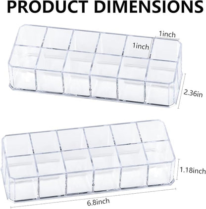 12-Slot Acrylic Organizer Case for Lipstick Bottles Storage - Image 2